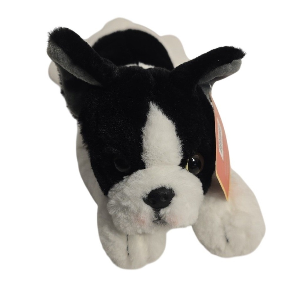FAO Schwarz French Bulldog Lying Plush Stuffed Animal Adopt A Pets 15 Inch‎ Dog